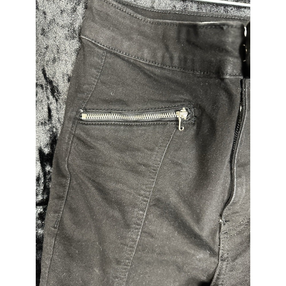 Zara Pants Womens 2 Black Pockets Stretch Skinny Fit Zippers Casual - Picture 3 of 8